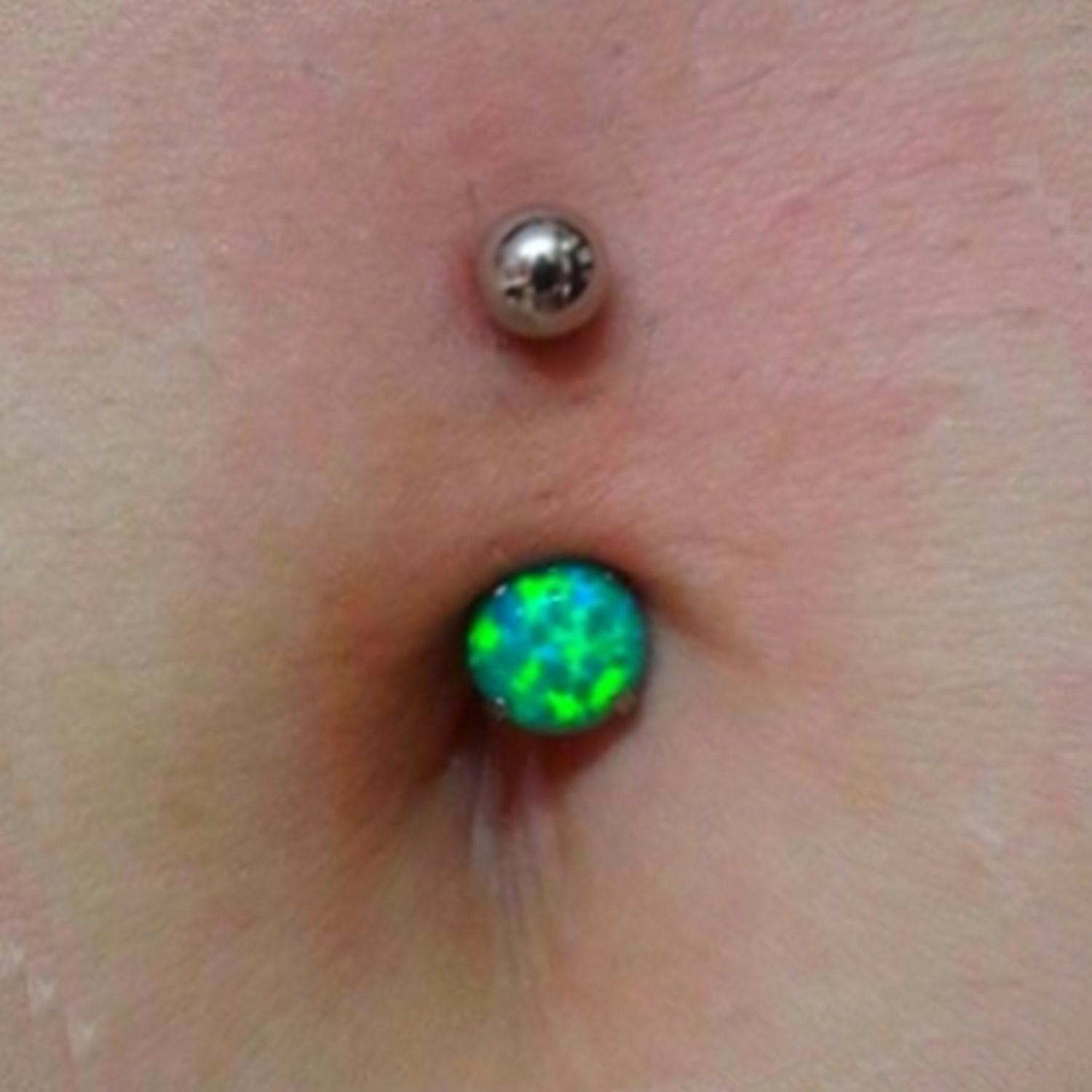 yeşil,opal,göbek,piercing,küpeleri