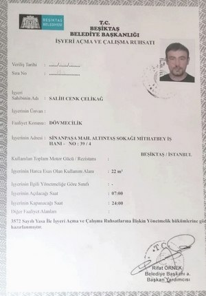 Beşiktaş Belediye Ruhsat