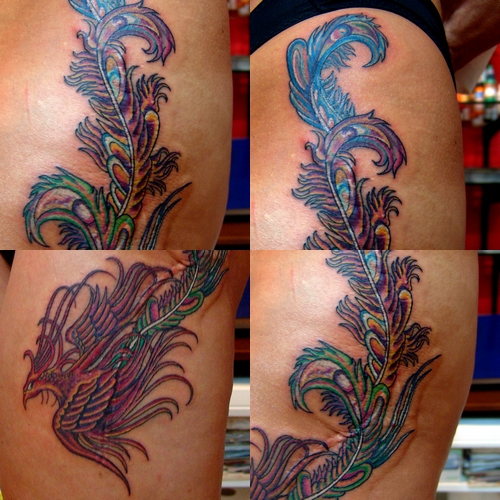zümrüdü,anka,kuşu,dövmesi,phoenix,tattoo
