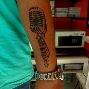 mikrafon,dovmesi,microphone,tattoo