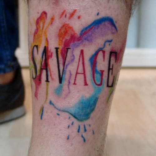 watercolor,savage,tattoo